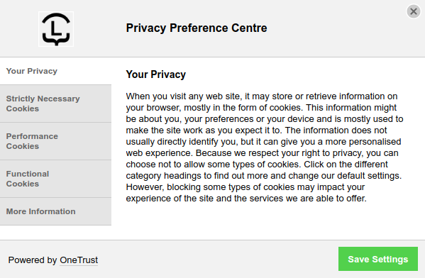 OneTrust preference center